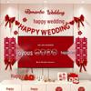Wedding Double Happiness Pull Flower Decor for Bedroom and TV Wall