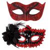 Venetian Painted Phantom Mask Halloween Carnival Party Jazz Half Face Mask Curved Horn Gold Glitter Decor Unisex