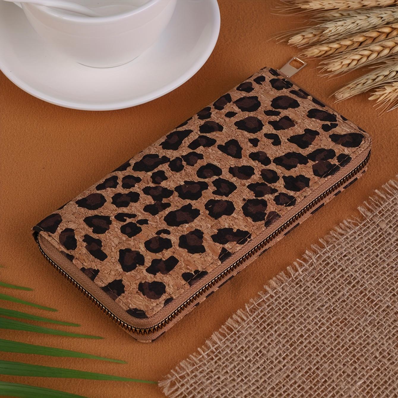 

Длинный кошелек с леопардовым принтом, роскошный кошелек из веганской кожи, модный клатч для женщин