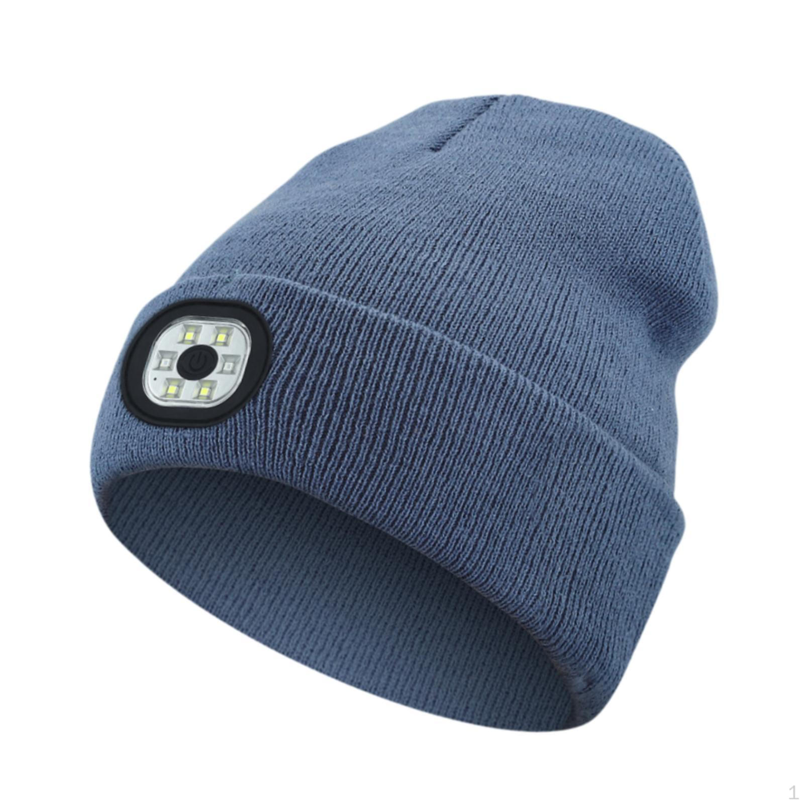 

Світлодіодна шапочка-біні, дихаючі подарунки, теплі в’язані речі для чоловіка-підлітка, вигул собаки Light Gray Blue