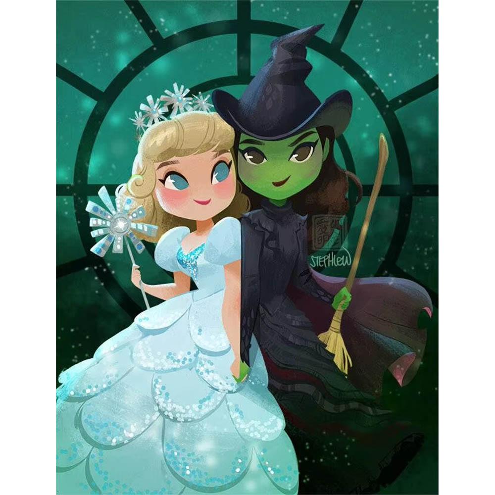 Disney Classic Princess Collection Q Version 5D Diamond Painting Full of Diamonds DIY Handmade Diamond Painting Cartoon Decorative Painting Kit