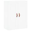 Highboard in White 69.5 x 34 x 180 cm engineered wood