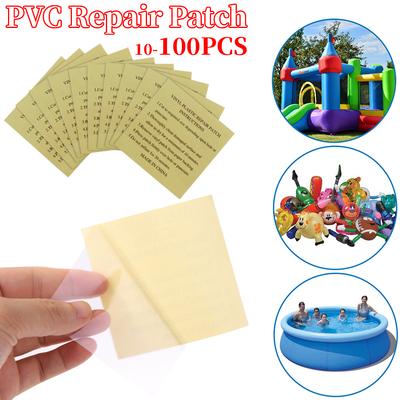 10-100pcs Pool Liner Repair Kit Underwater Repair Kit Sturdy Waterproof Air Mattress Patch Self Adhesive Pvc Inflatable Repair