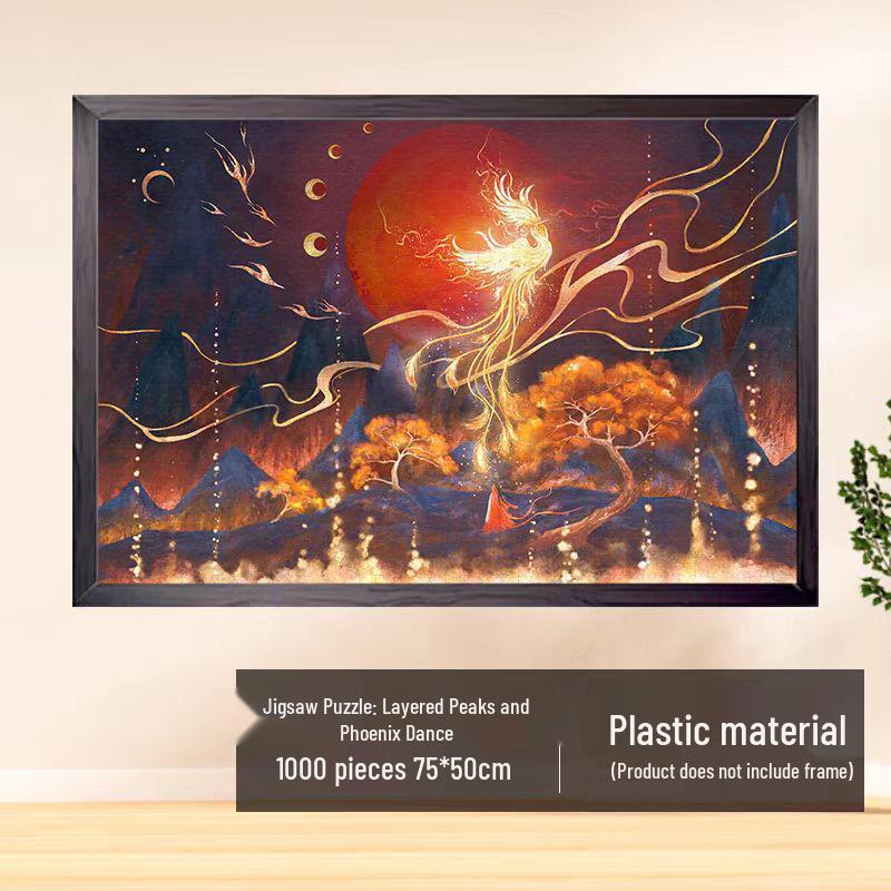 1000-Piece Challenging Plastic Puzzle for Adults – World Famous Paintings Edition with Original Illustrations for Relaxation