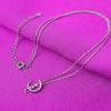 Sweet Moon Kitten Silver Necklace - Short Chain for Women, Korean Fashion Jewelry