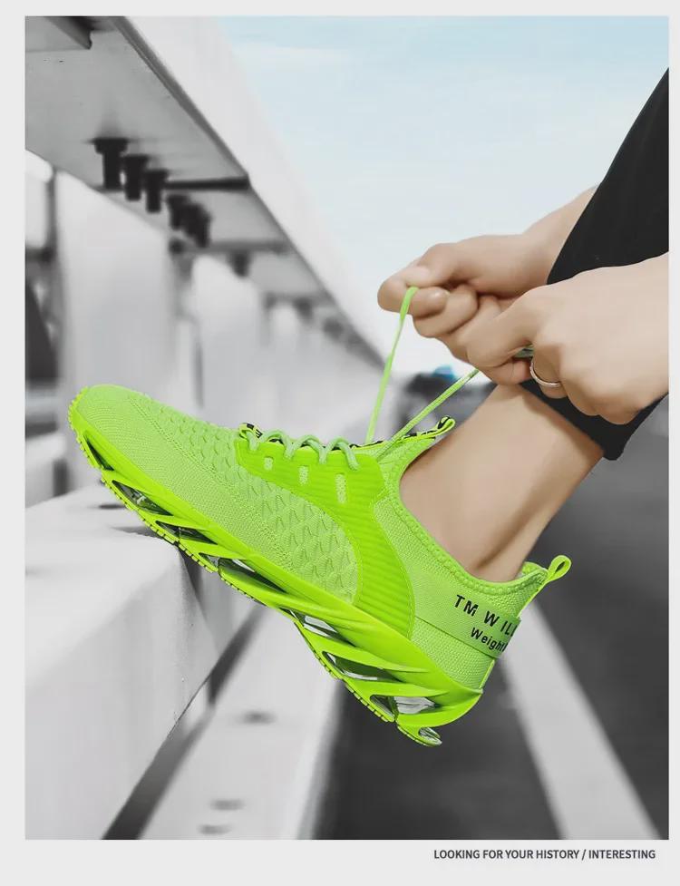 Atmungsaktive Herren-Laufschuhe aus fliegendem Mesh mit lässiger Klingensohle