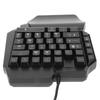 One Handed Gaming Keyboard USB Ergonomic Design RGB Backlit Plug and Play Half Keyboard for Computer Gaming