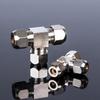 Nickel-Plated Brass PE Pneumatic Push-In Three-Way Connector (6/8/10/12MM)