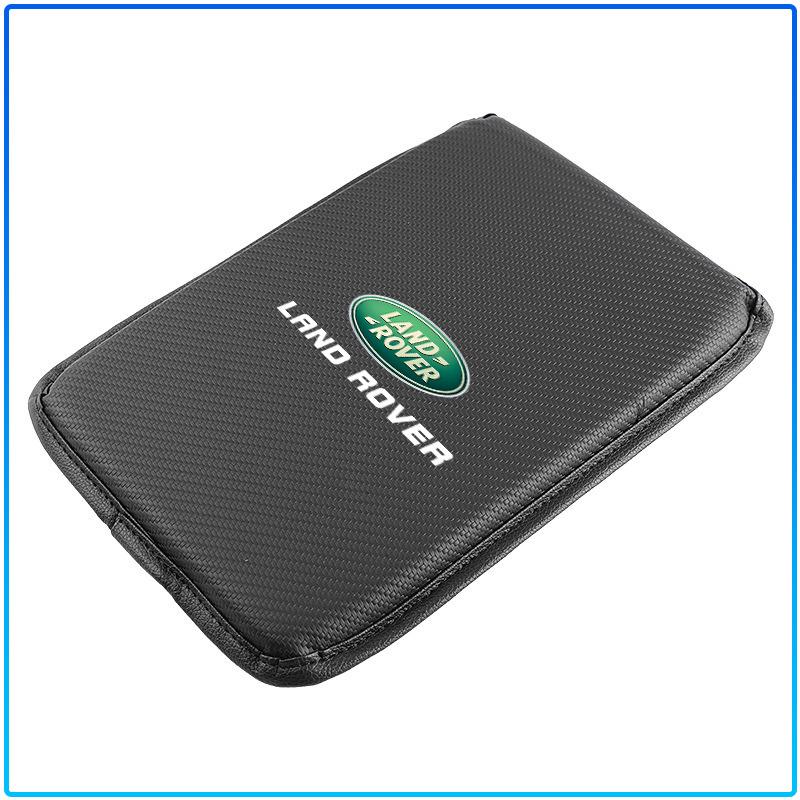 1Pcs Car Armrest Box Mats Leather Center Console Covers Emblem For Land Rover Freelander 2 L2 L319 L462 LF Range Sport Evoque L322 Discovery 2 3 4 5