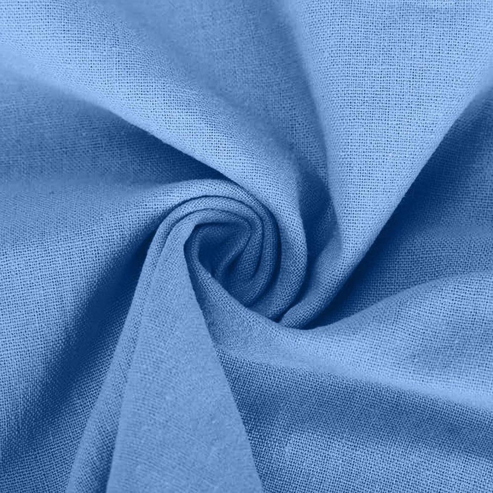Spring and Summer Loose T-shirt Women's V-neck Cotton and Linen Button Up Top