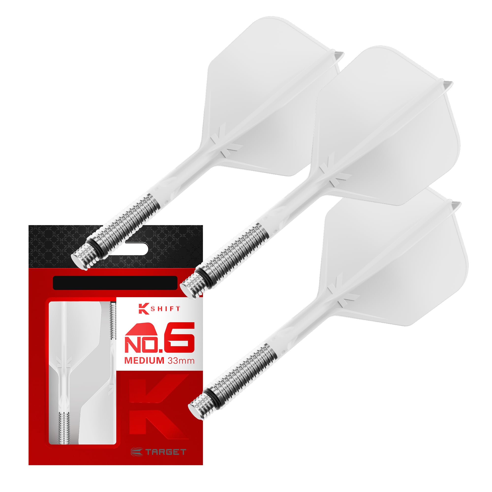 Target K-SHIFT FLIGHT K Shift Flight & Shaft System Shift Spin Base dart accessory NO6 shape white 33mm