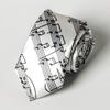 Classic Musical Notes Printed Tie Silky Narrow Neckties Slim Smooth Piano Guitar Necktie Simple Elegant Trendy Unisex Ties Gift
