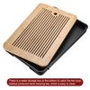 Uxcell Bandeja de Chá Kung Fu Chinês de Bambu, 14,2", Mobiliário Clássico de Mesa de Chá, Caixa Vintage de Armazenamento de Chá e Água para Beber Chá, Amarelo e Preto