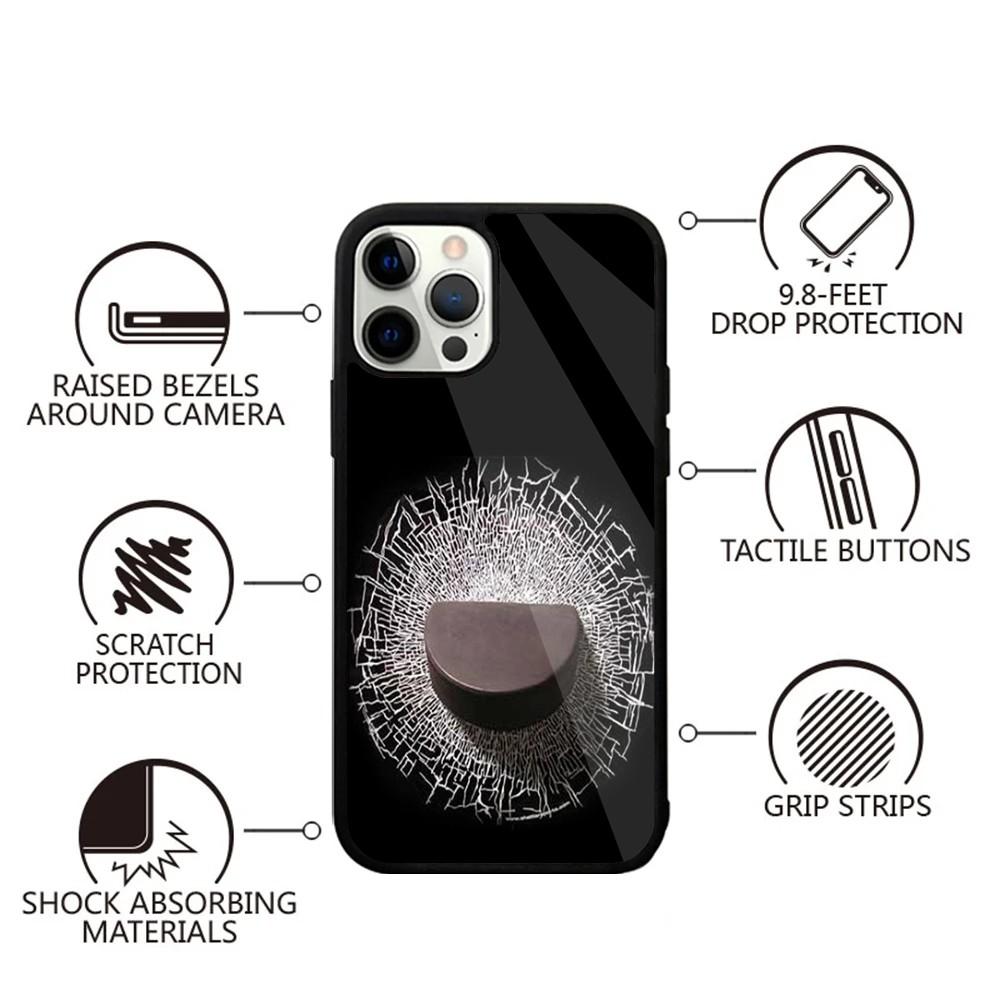 

Ice Hockey Rink Puck Phone Case For iPhone 15,14,13,12,11,Plus,Pro,Max Mini Magsafe Magnetic Wireless Charging iPhone14