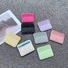 Portacarte Sottile in Vera Pelle Donna Uomo - Portafoglio Minimalista Monopezzo Multi-Scomparto Blocco RFID con Design Trapuntato