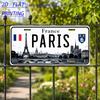 Vintage Paris Aluminium Kennzeichen 12x6 Zoll Wanddeko Bar Man Cave Terrasse
