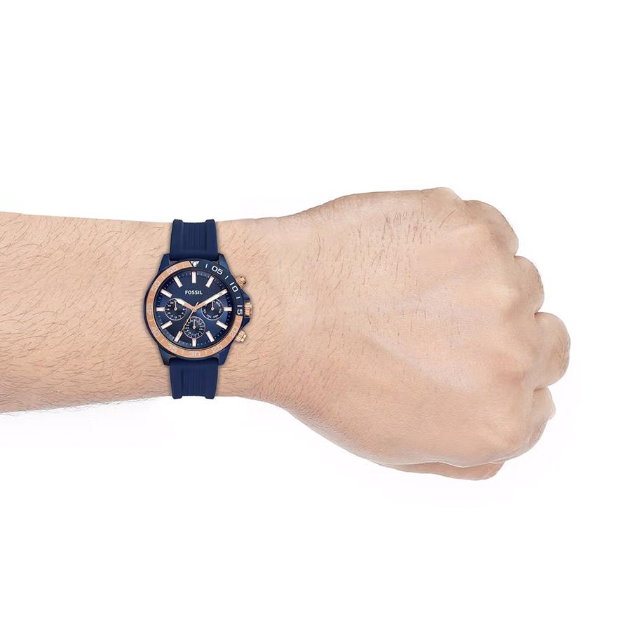 Men's Quartz Silicone Three-Hand Watch Stainless Steel Case/Glass Mirror BQ2498