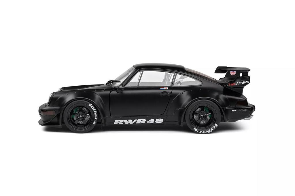 Solido 1/18 Porsche 911 (964) RWB Darth Vader 2016 Matte Black Lauvelt SOLIDO Die-Cast Model