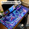 Winter Theme Personalized Mouse Pad Custom Name Text Non Slip Desk Pad For Laptop Office Desktop