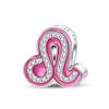 100% Copper Metal 26 Letter Shiny Princess Pink Series Charm Bead Components Bead Components Compatible With Authentic Original Bracelets Do It