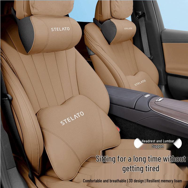 Xiangjie S9 Car All-Season Headrest and Suede Neck & Waist Support Pillow