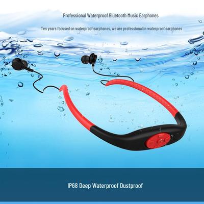IQTZ Knochenschall Wasserdichte Kopfhörer für Schwimmtraining - 8g Nackenbügel Kabelgebundene Ohrhörer für Trainer