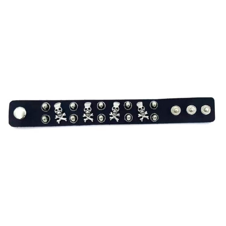 2Piece Skulls Star Multilayered Wristband Hip Hop Streetwear Fans Y2K Bracelet
