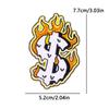 Punk Flame Letter Embroidered Patches For Clothing Sticker Horror Biker Skull Applique Iron On Patches On Clothes Fusible Badges
