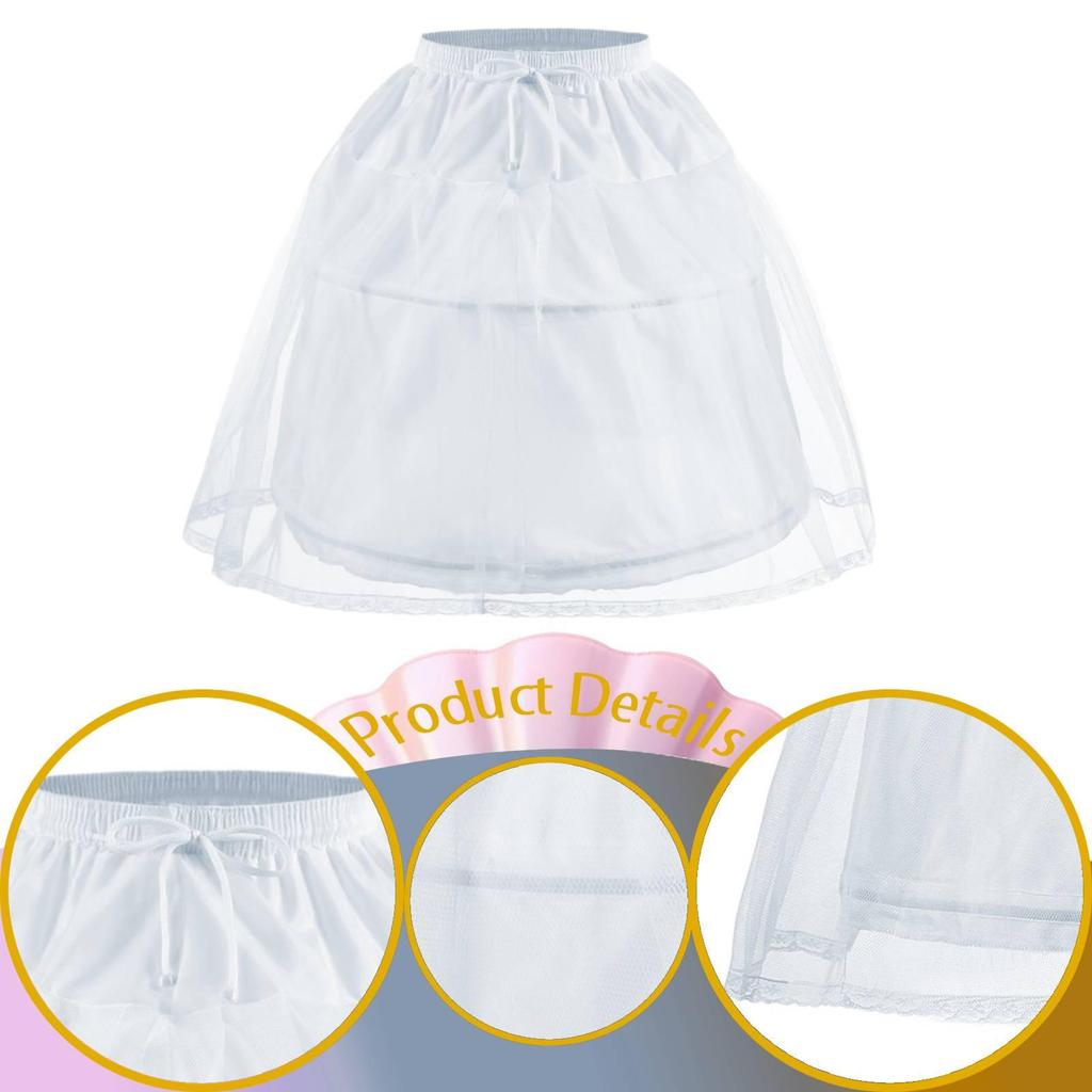Crinoline Dress with Petticoat for Girls, Ideal Prom, Cosplay Parties And Princess Dresses.