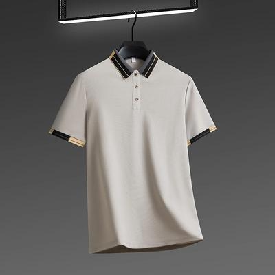 Pánská business casual košile s krátkým rukávem Jednobarevná polokošile Módní Prodyšná Pohodlná Univerzální top