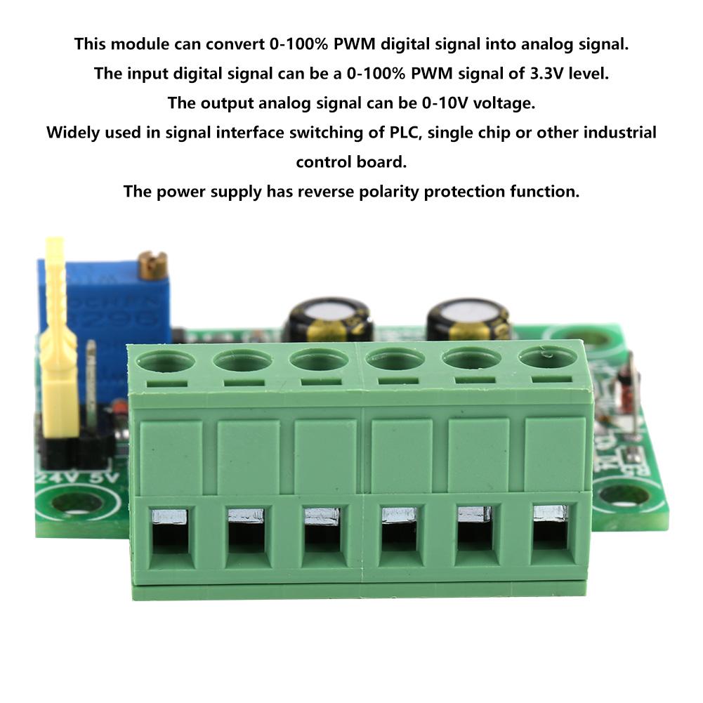 3.3V PWM Signal to 0 10V Voltage Converter D A Digital Analog PLC Module