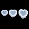 3pcs Silicone 3D Love Heart Mold for Resin Casting Jewelry Making DIY