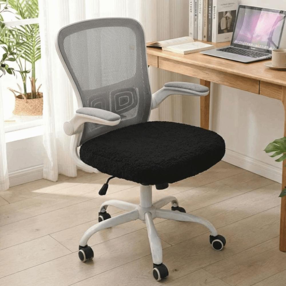 Washable Office Chair Covers Cozy Plush Chair Seat Protector Armchair Seat Cover Winter Use