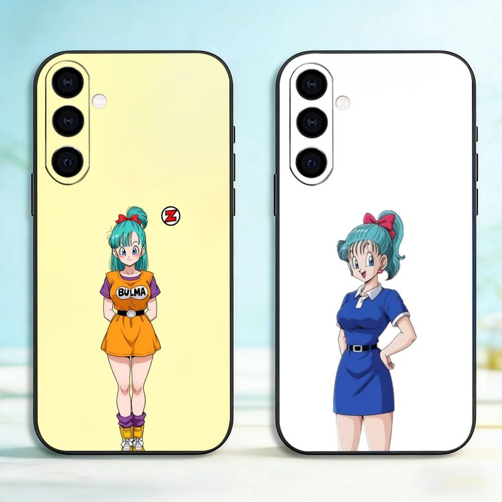 Dragon Ball Bulma Phone Case Black Silicone Soft For Samsung Galaxy A73,A72,A71,A70,A53,A52,A51