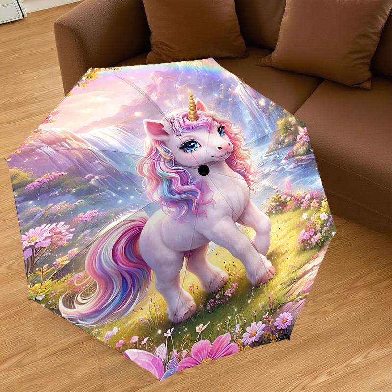 1PC Unicorn Fantasy Umbrella-8-Rib Reinforced, Automatic Open, Lightweight & Durable, Fashion Accessory for Outdoor-D341