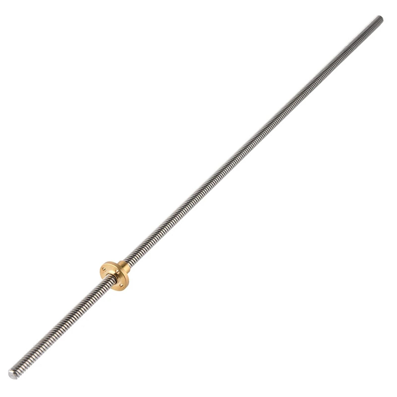 T8 Stainless Steel Trapezoidal Leads Screw Rod With Nut High-Precision 3D Printer Metal Screw Rod For Industrial Machinery