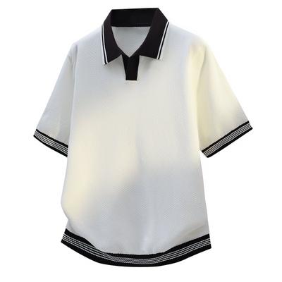 Short Sleeve Sweater Lapel Polo T-Shirt