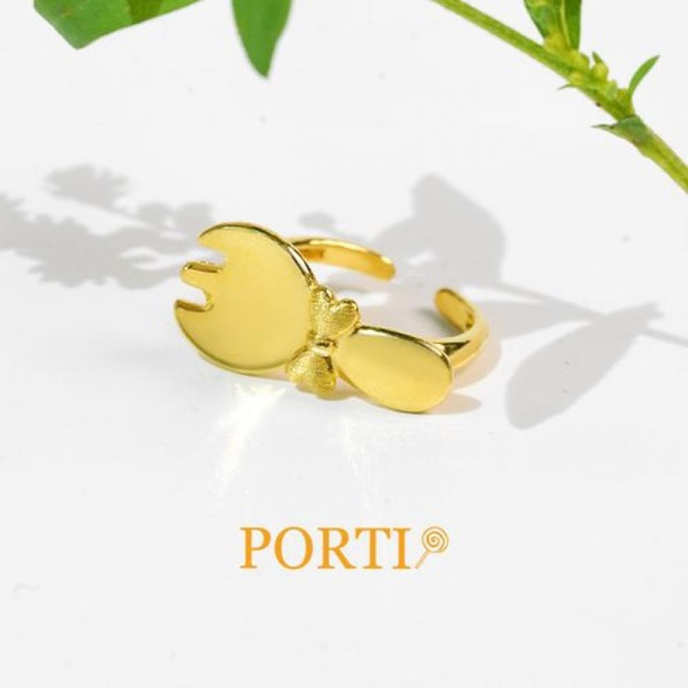 Porti 24k Gold Spoon Fork Baby Ring 1.875g