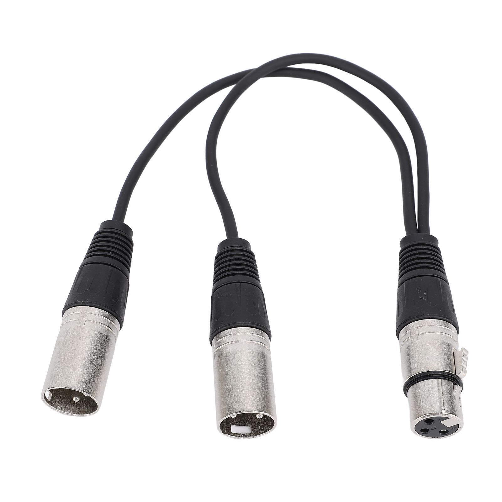 

Разветвительный кабель XLR 3Pin XLR Female на двойной XLR Male Y-кабель Plug and Play для студийного сценического микшера-усилителя 1Pc