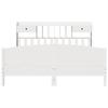 Solid Wood Bed with Shelf Without Mattress White 180x200 cm Pine
