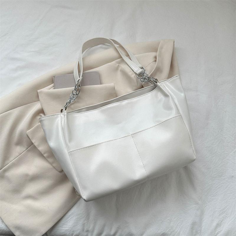 Fashionable Street Style Pu Tote Bag For Women Large Capacity Shoulder Bag