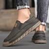 38-46 Men's Handmade Leather Shoes Casual Loafers Slip On Leather Flats Outdoor Walking Shoes