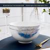 7-inch Large Capacity White Bone China Noodle Bowl - Ceramic Soup & Lo Mein Tableware