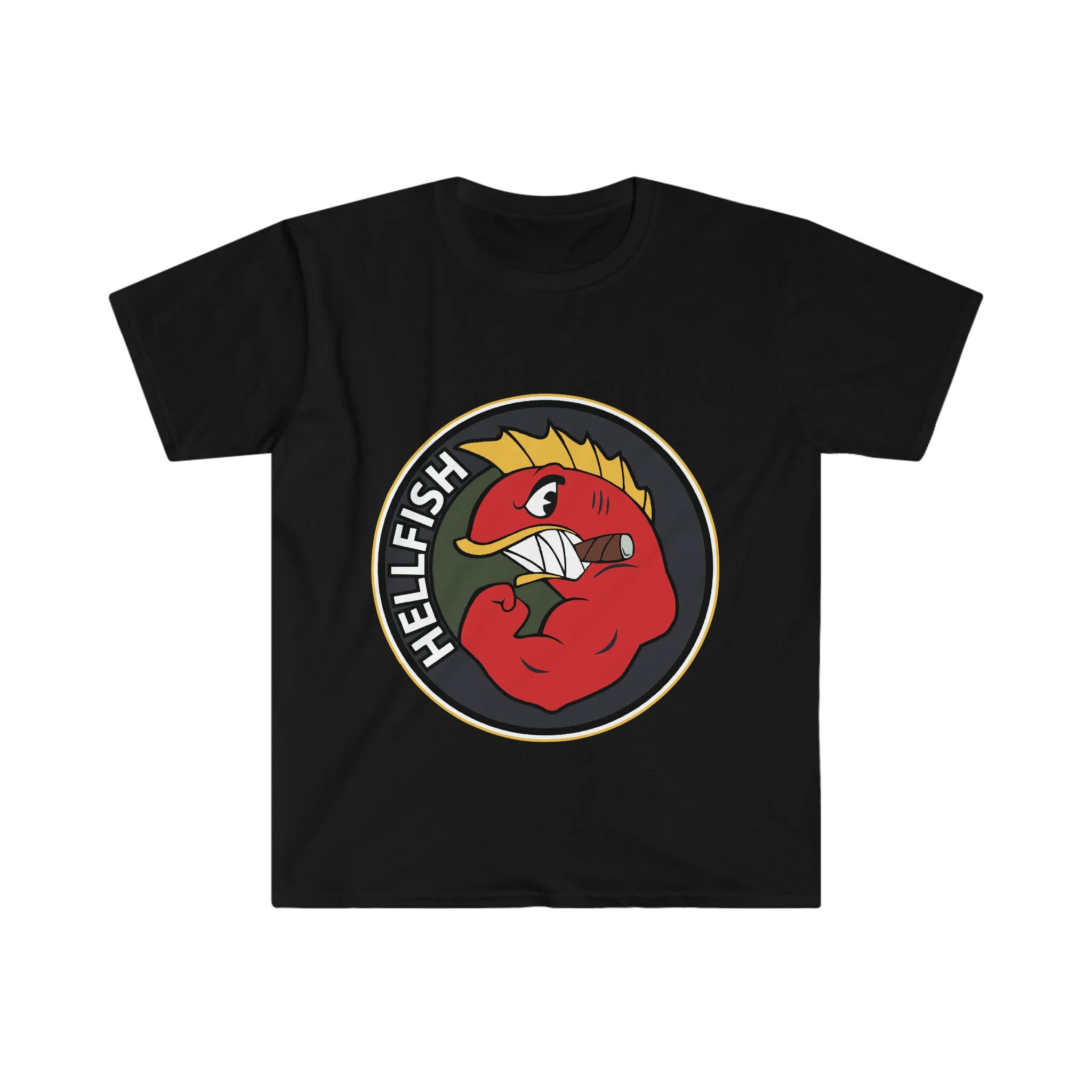 

Flying Hellfish logo T-shirt The Simpsons Abe Granada The Simpsons cartoon Pure cotton couple s all-season streetwear shirt ... S разноцветный