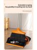 Family Upright Broom & Dustpan Set with Extra Long Handle for Indoor/Outdoor Use