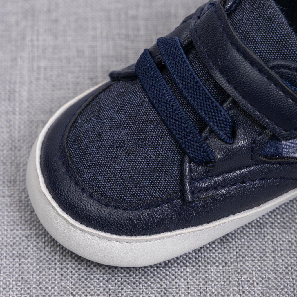 Jesień i Zima Nowe Buty Dziecięce w Kratę Wygodna Miękka Podeszwa Zapinane na Rzep Buty Dziecięce Buty dla Niemowląt Wysokie Trampki Casualowe