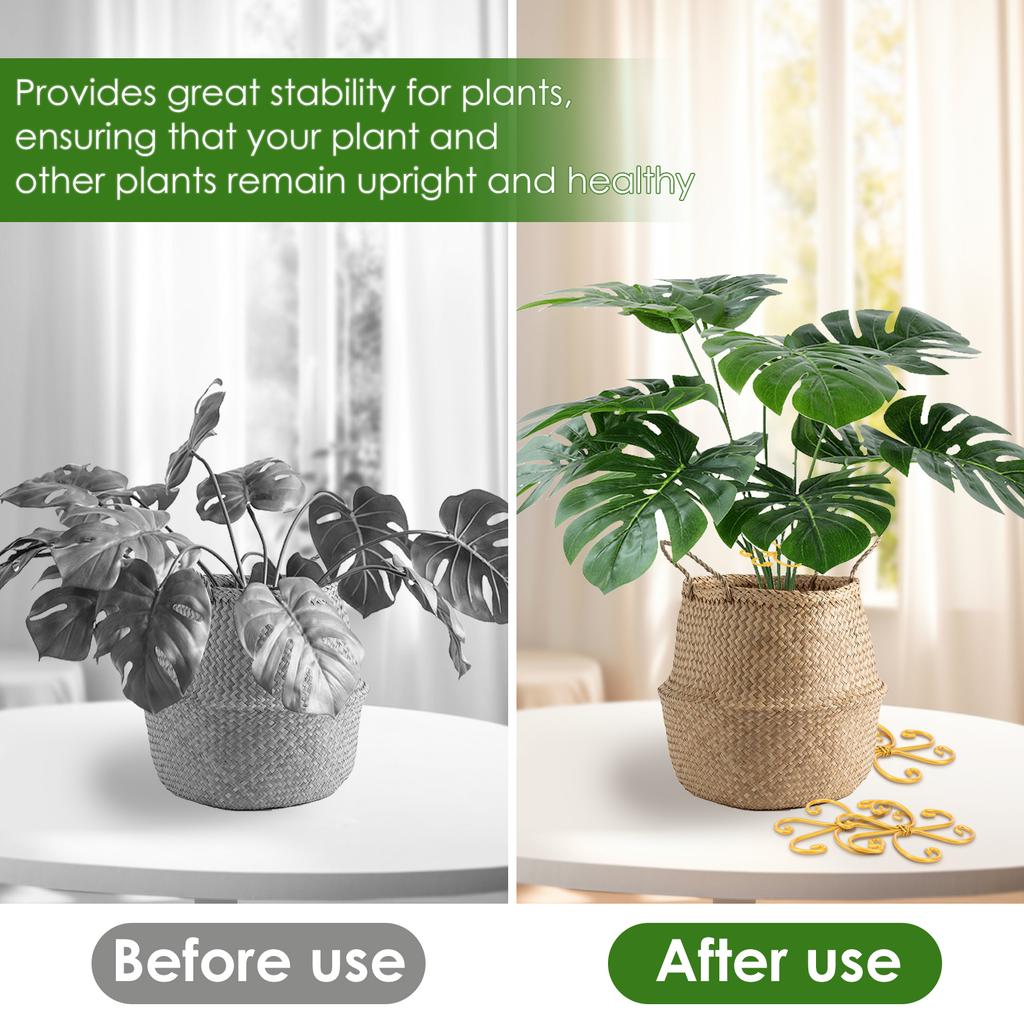 5/6Pcs Plant Stem Support Metal Stem Grapple Holder Reusable Secured Plant Clips For Climbing Plants To Grow Upright Healthier
