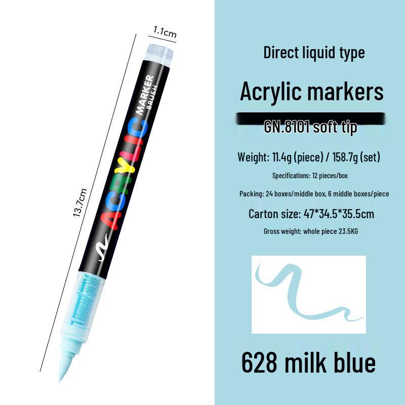 Guangna 8101 Liquid Acrylic Marker Pen, 120/240 Colors, Soft Tip for Student Art & DIY Graffiti