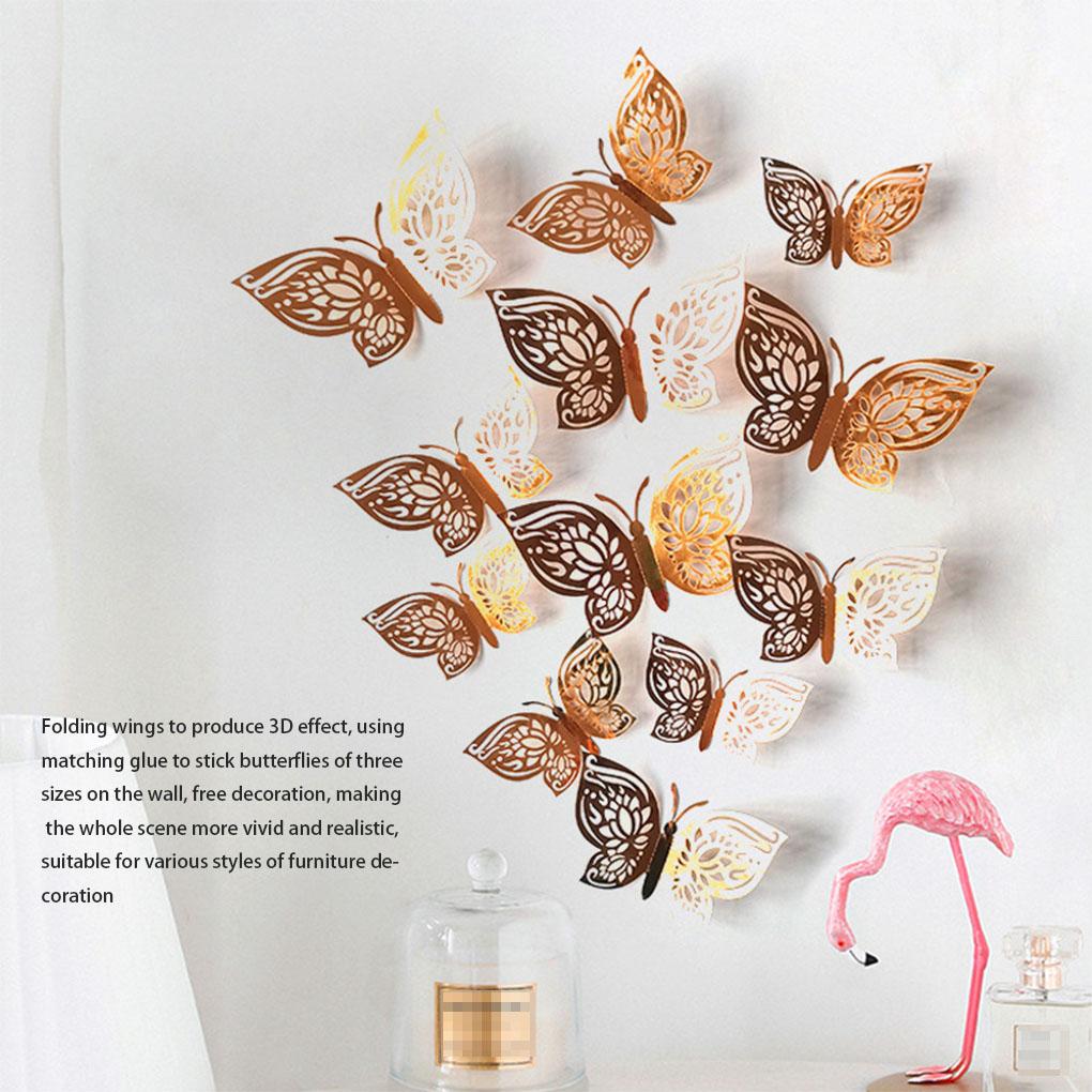 Adhesivos de pared con forma de insecto, Calcomanías de pared huecas de cartón para decoración del hogar