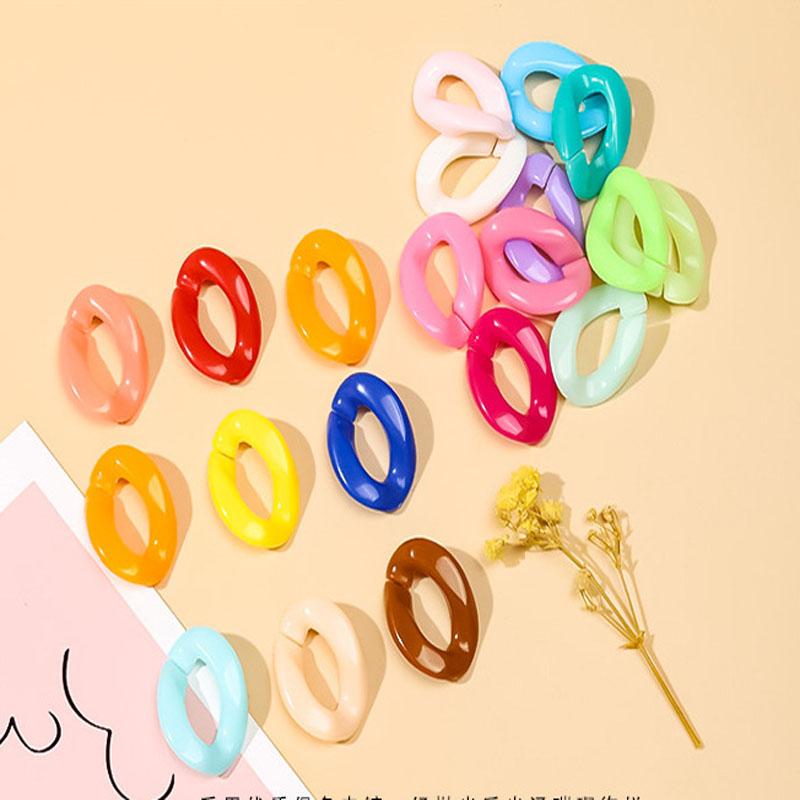 25 ks/balení 17*23 mm barevné makronky s twisty, korálky, spona pro diy módní náhrdelník, telefon, tašku, řetízek, výrobu šperků, dekorativní doplňky